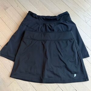 2 Black Tennis Skirts size 10-12